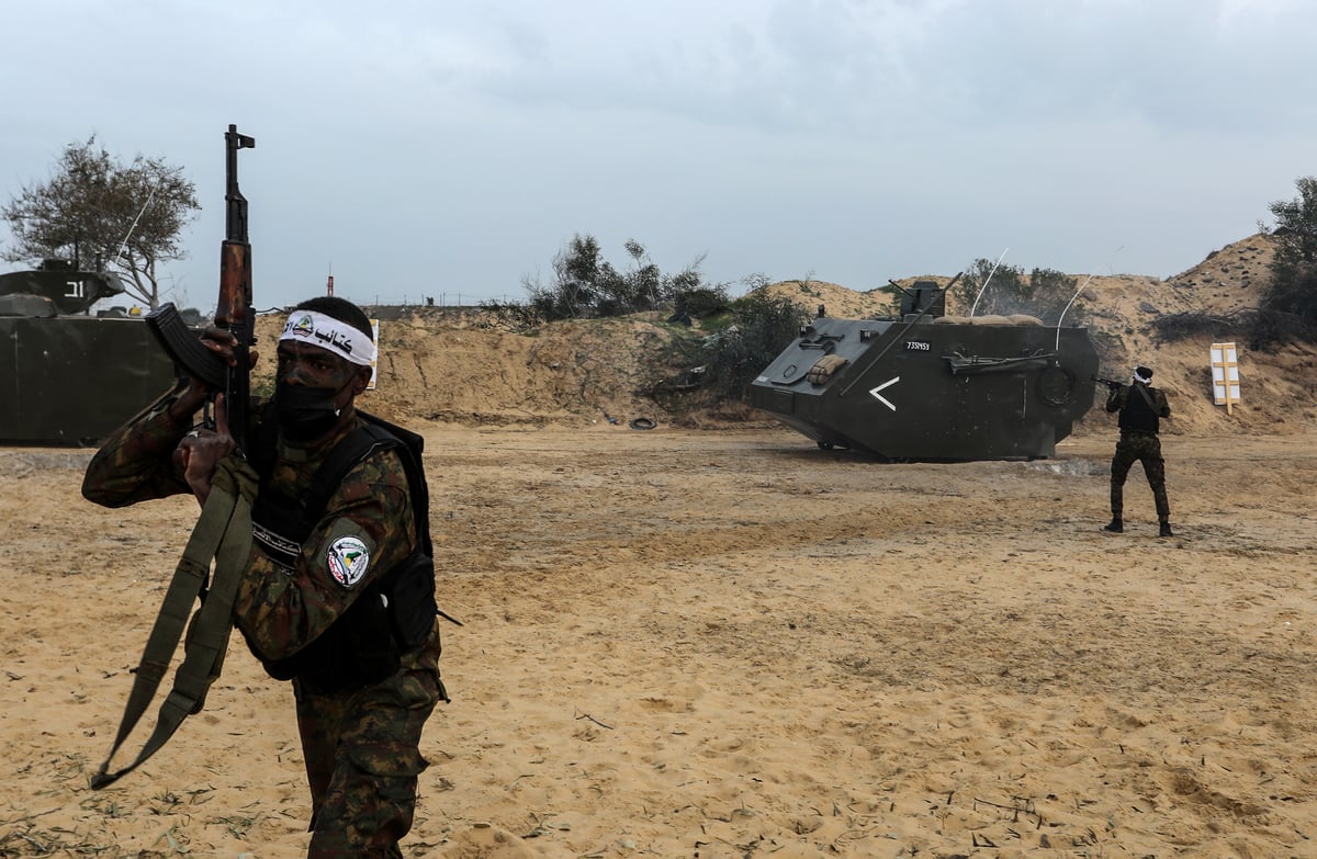 התרגיל הצבאי בעזה - שריפת בובות נתניהו ובן גביר | תיעוד