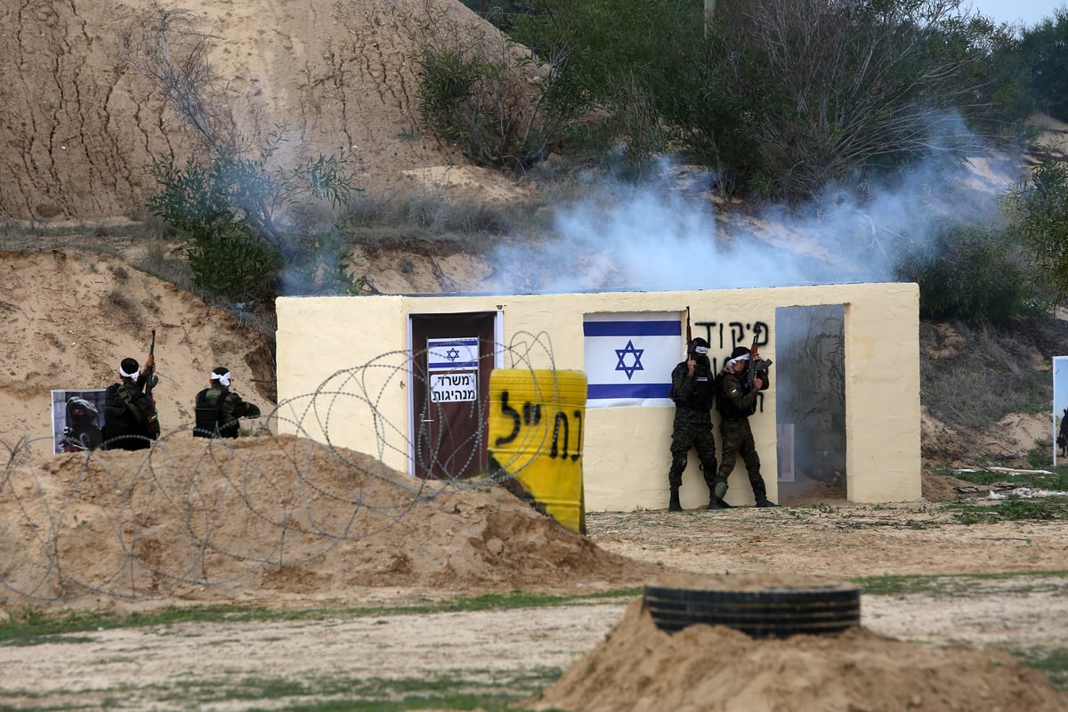 התרגיל הצבאי בעזה - שריפת בובות נתניהו ובן גביר | תיעוד