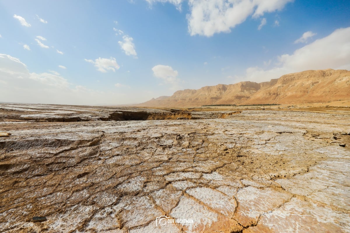 רגע לפני הסופה: כך נראה ים המלח בזריחה