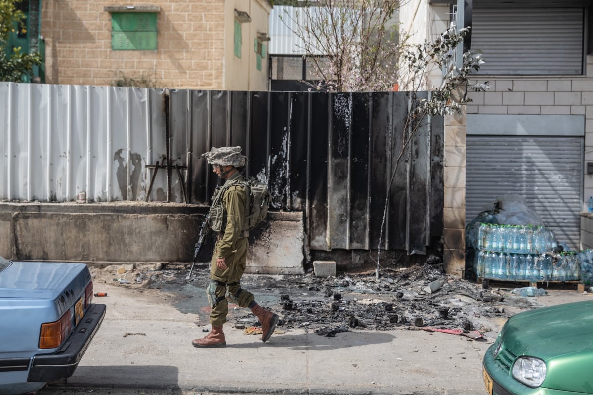 חווארה - היום שאחרי הפיגוע והמהומות: הרס, שקט ומצוד אחר המחבל