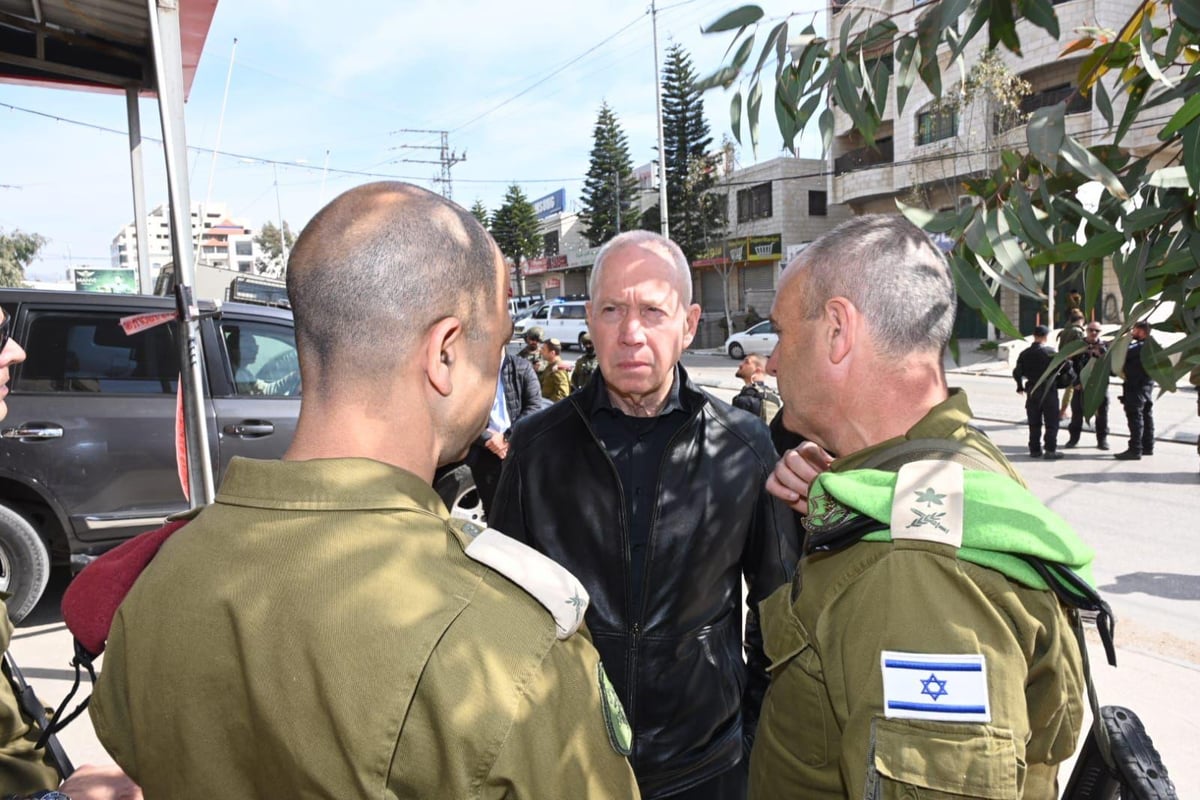 אחרי ליל הפרעות: שר הביטחון הגיע לביקור בחווארה