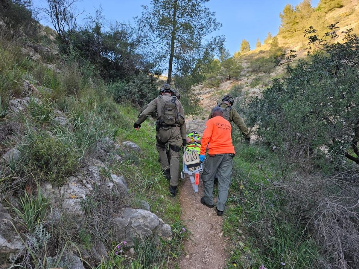 מטייל נפצע בטיול בהרי ירושלים; מסוק הוזנק לאוויר וחילץ