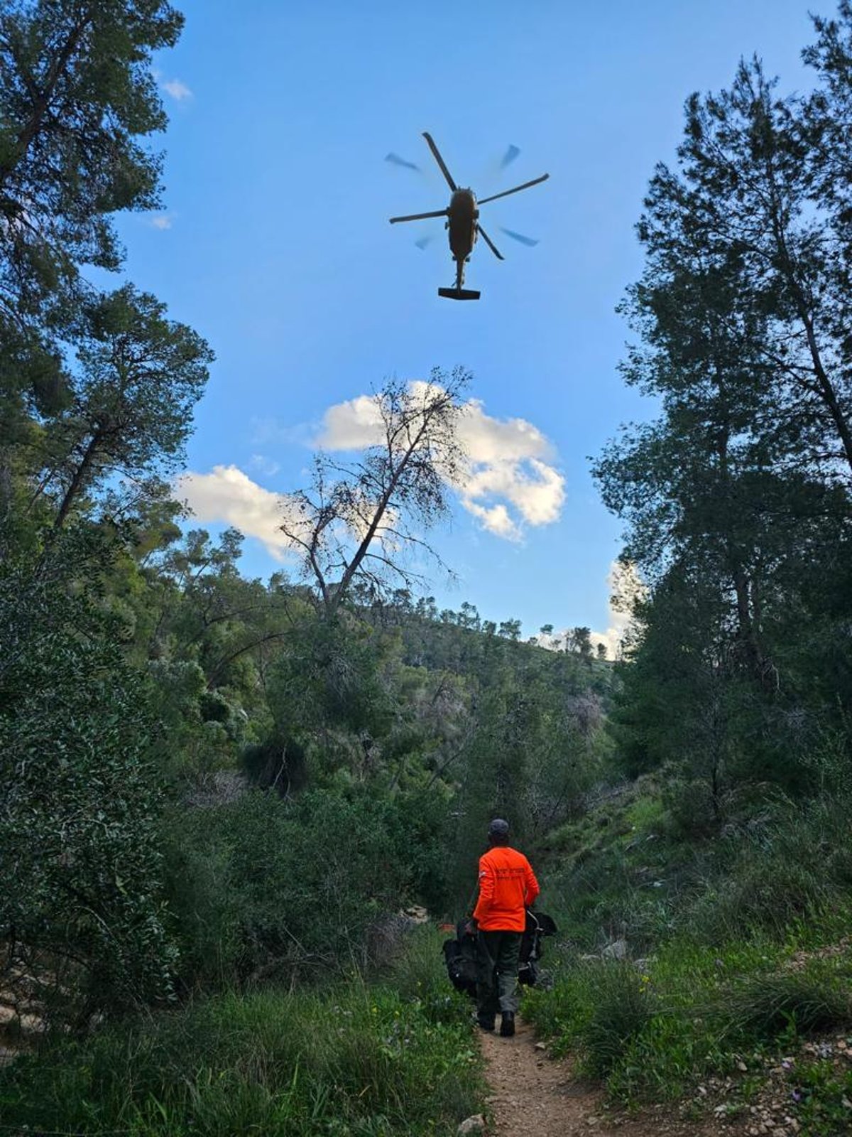 מטייל נפצע בטיול בהרי ירושלים; מסוק הוזנק לאוויר וחילץ