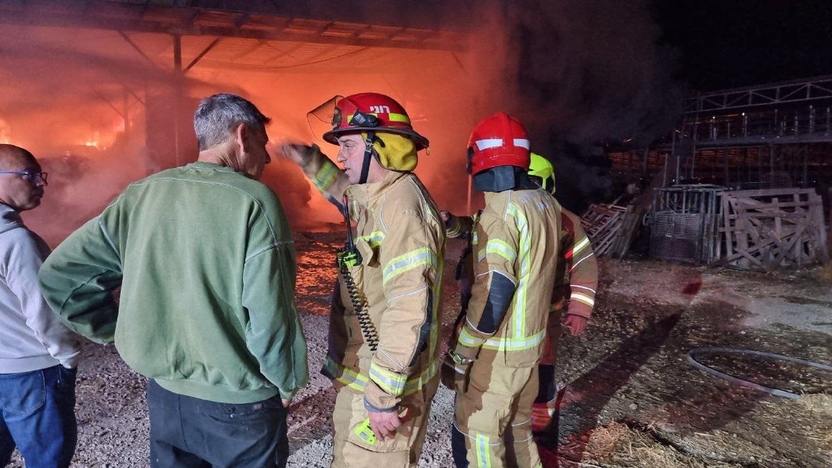 "נזק של מיליונים"; המתבן של ח"כ בן ברק עלה בלהבות