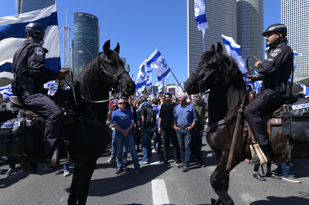 המחאה נגד הרפורמה, בשבוע שעבר