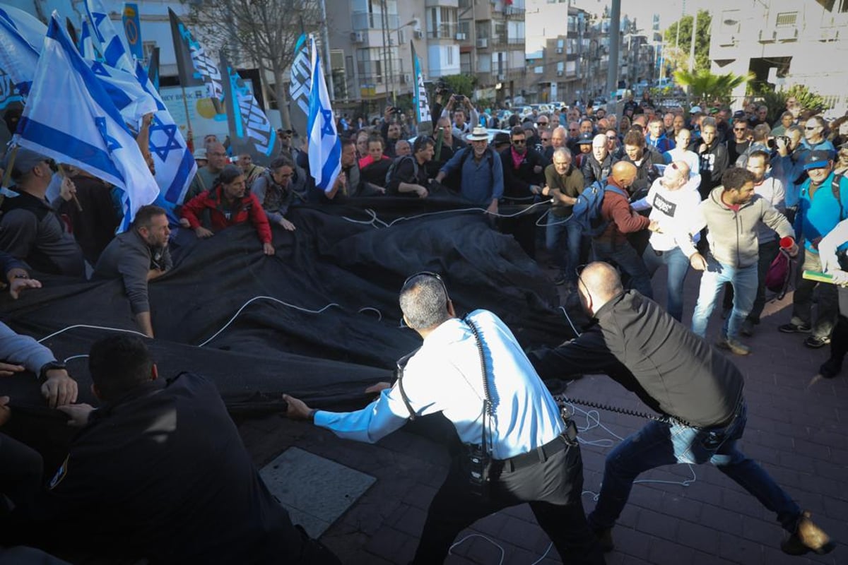 הפגנה בבני ברק, ביום חמישי שעבר