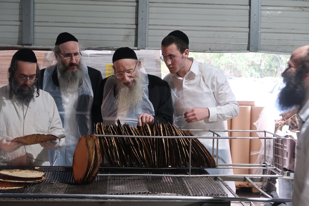 הגאון רבי אליעזר הלוי דינר באפיית מצות חבורה | תיעוד