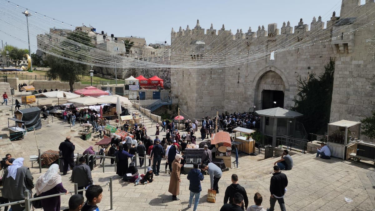 בהילוך מהיר: תיעוד מהמזל"ט המשטרתי מההמונים בהר הבית