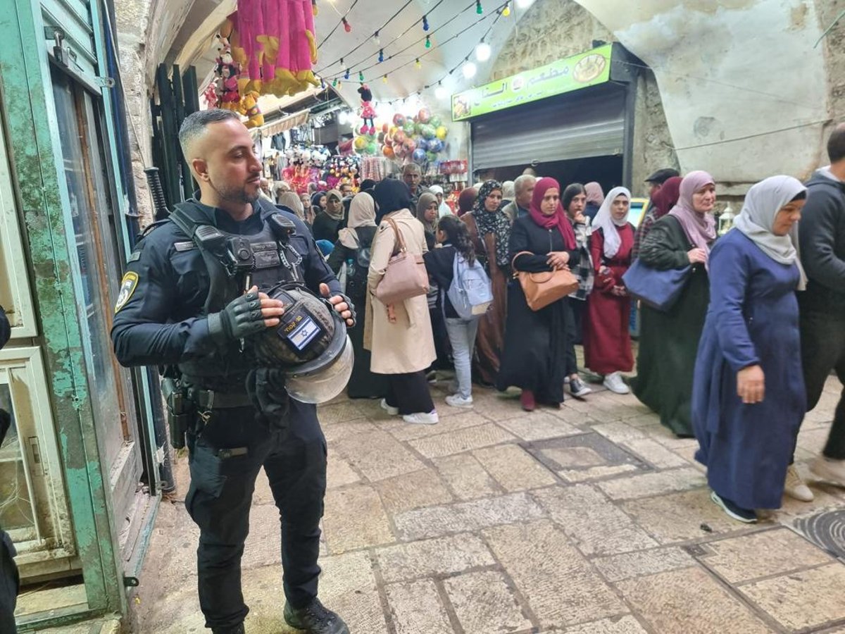 בהילוך מהיר: תיעוד מהמזל"ט המשטרתי מההמונים בהר הבית