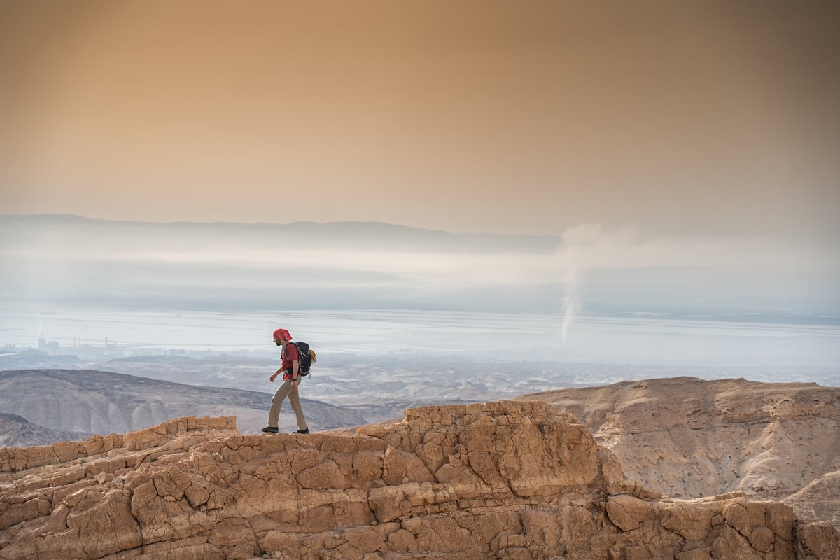 תיעוד מרהיב: ישראלים מטיילים בנחל אשלים