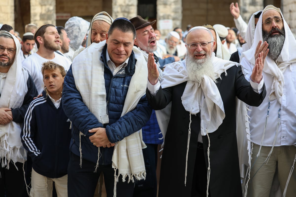 המונים בתפילת הלל חגיגית בעיר העתיקה בצפת | גלריה מיוחדת