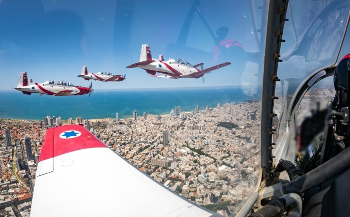 עם שישה מטוסים: תיעוד הצוות האווירובטי בשמי הארץ 