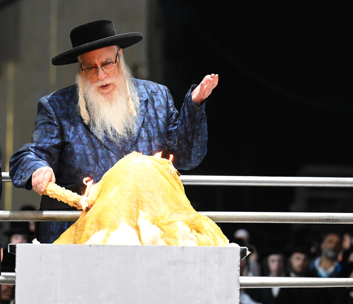 מדורה, ריקוד וחלאקה | ל"ג בעומר בחצר הקודש צאנז