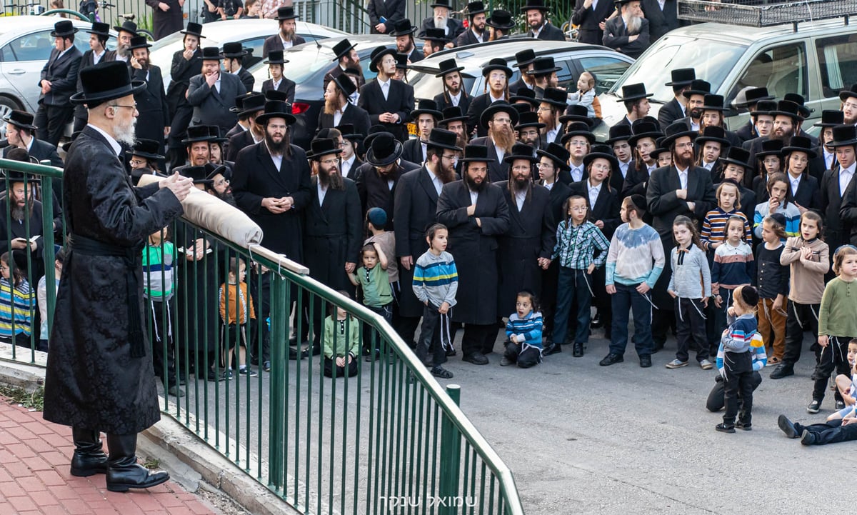 תיעוד: האדמו"ר מסערט ויז'ניץ במנהג חץ וקשת