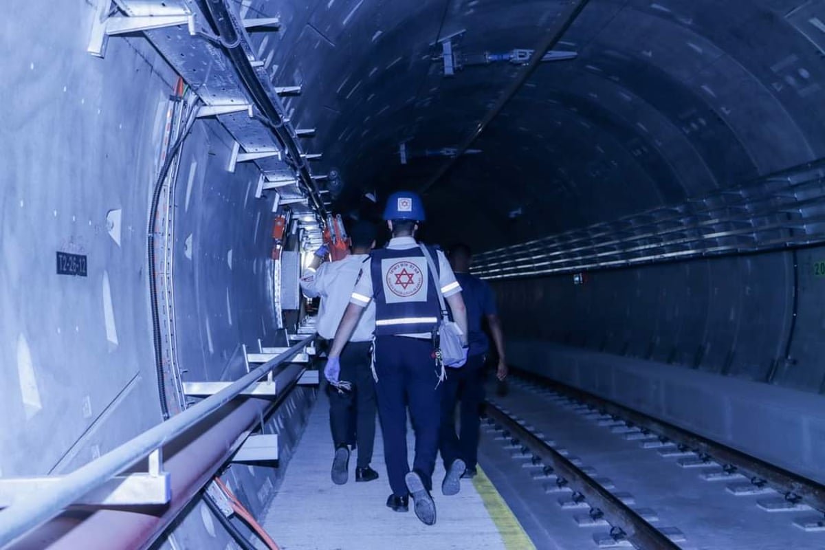 "נשמע פיצוץ עז" | כך תרגלו פינוי פצועים מהרכבת הקלה 