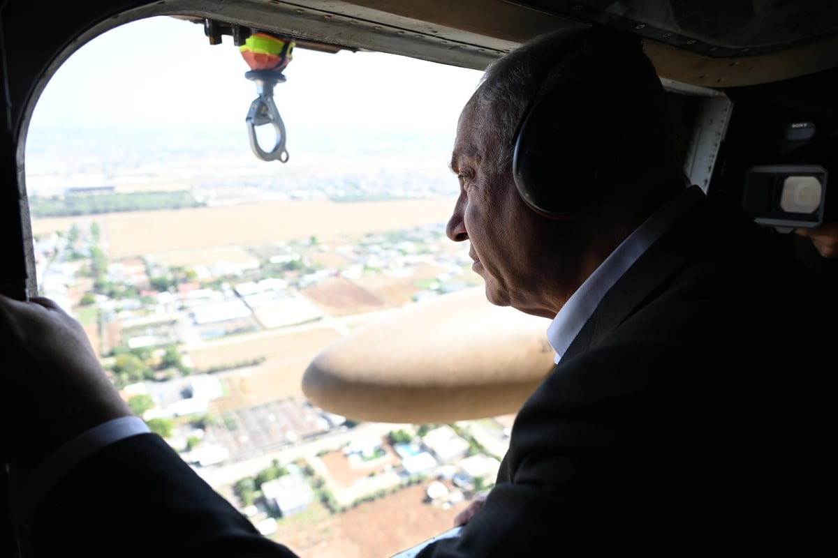 ראש הממשלה בנימין נתניהו בביקור במוצב סאלם, הסמוך לג'נין