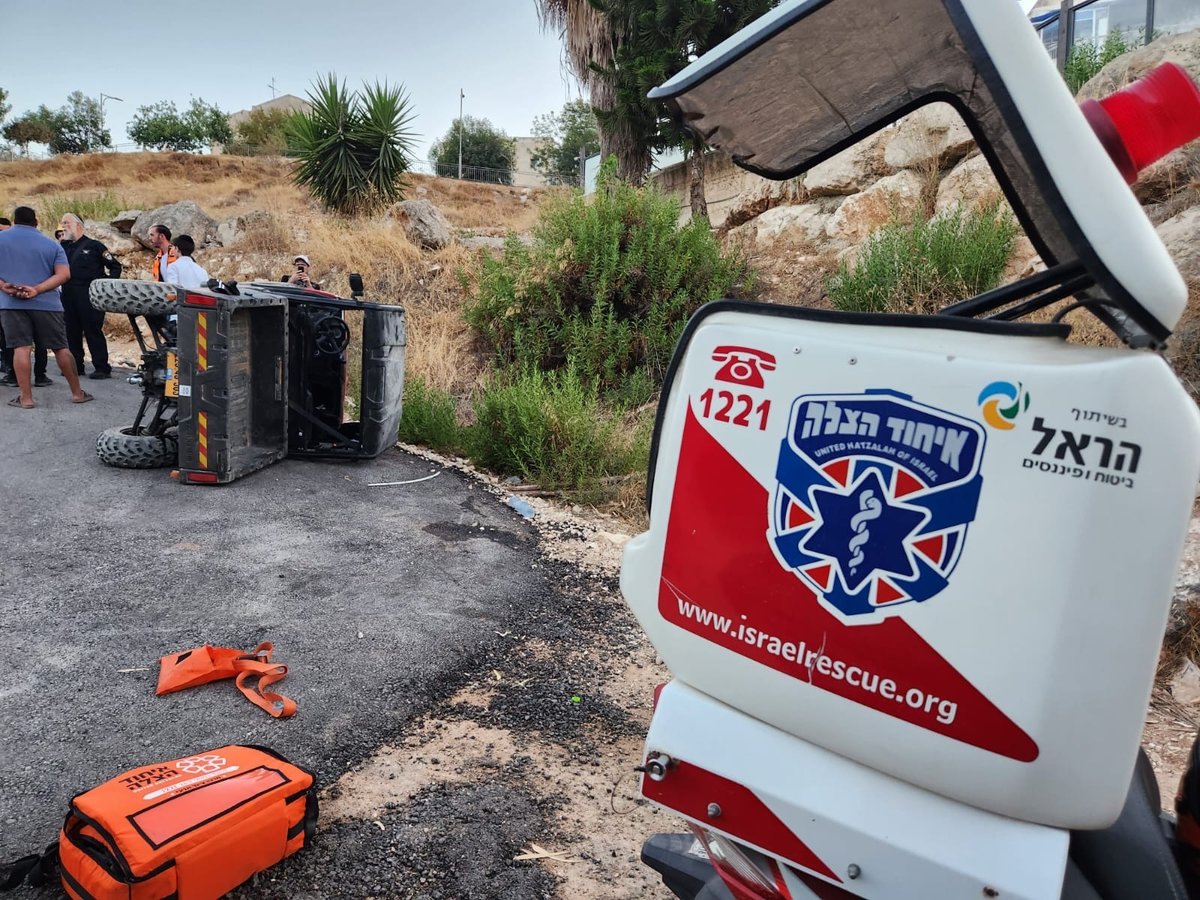 זירת התאונה בפסגת זאב