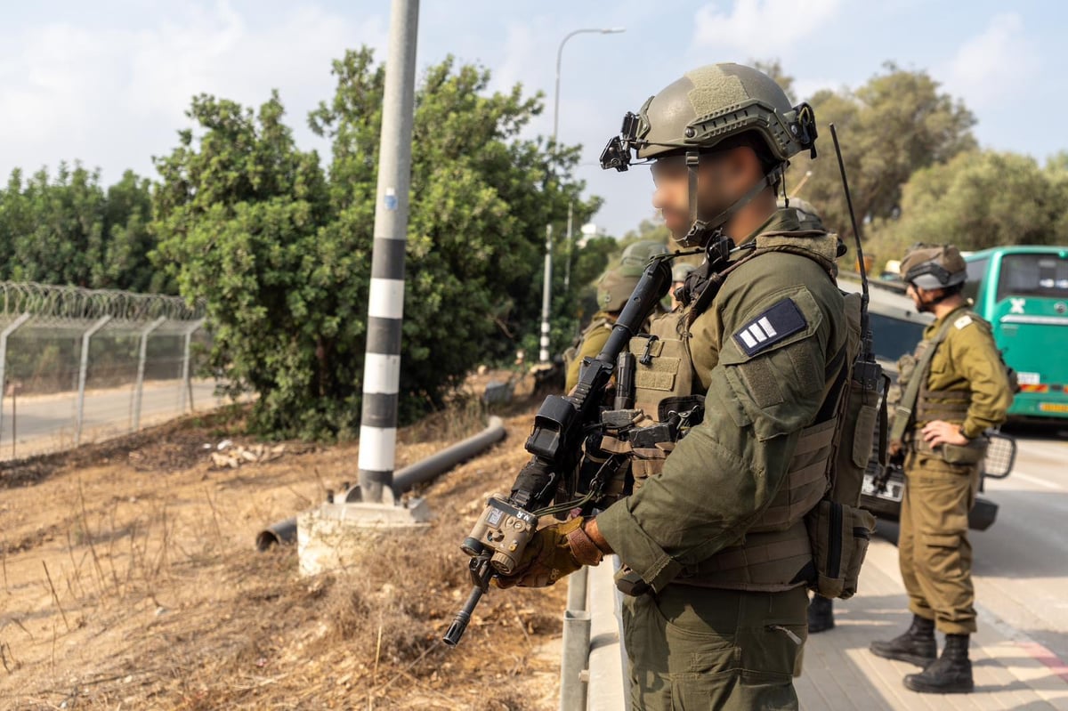 לוחמי יחידת שלדג במוקד לחימה בעוטף עזה