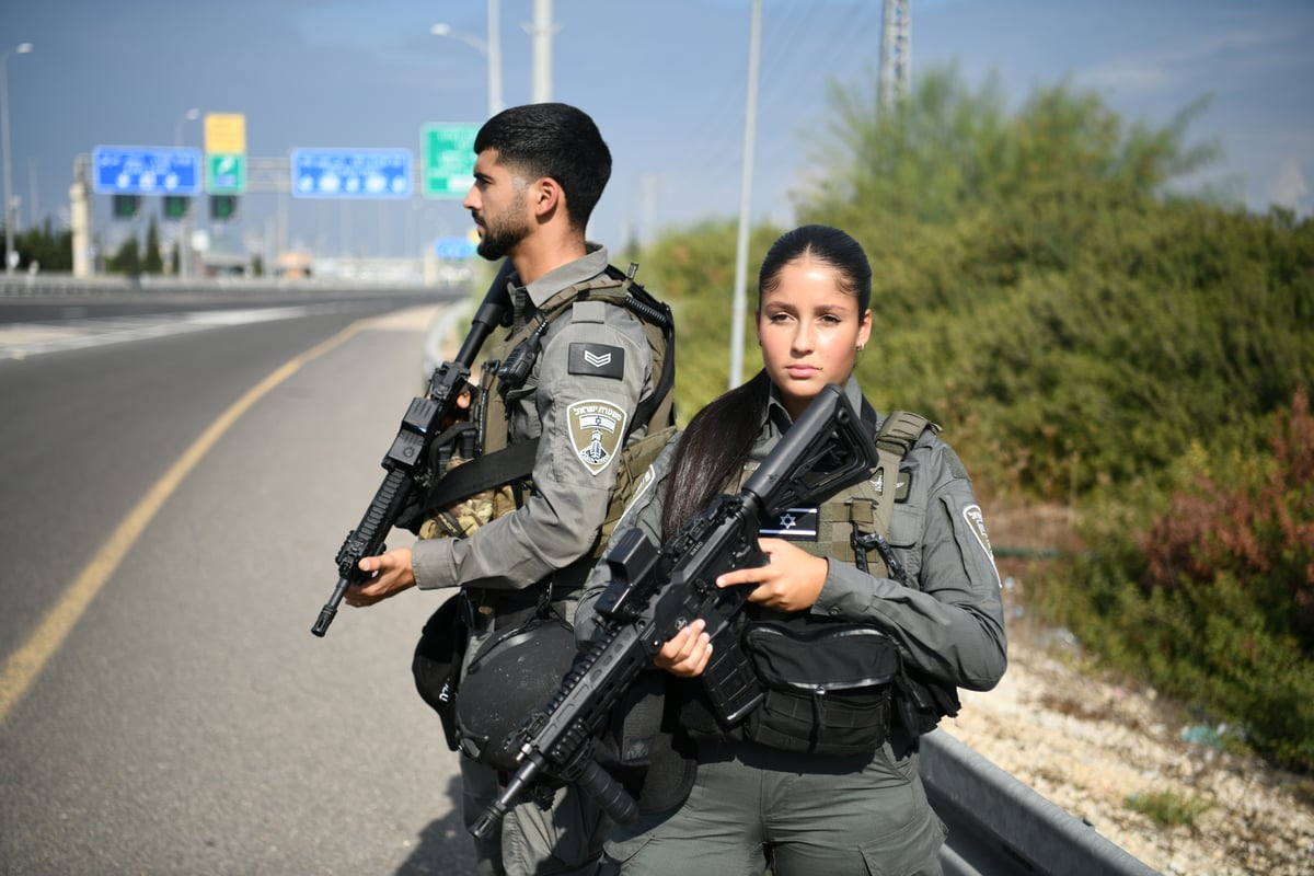 היערכות לוחמי מג"ב ומשטרת ישראל בשטח