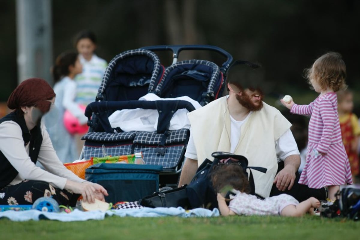 משפחה חרדית נופשת | אילוסטרציה, למצולמים אין קשר לכתבה