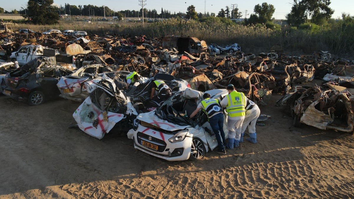 פעילות הקודש של מתנדבי זק"א בחניון הרכבים בדרום