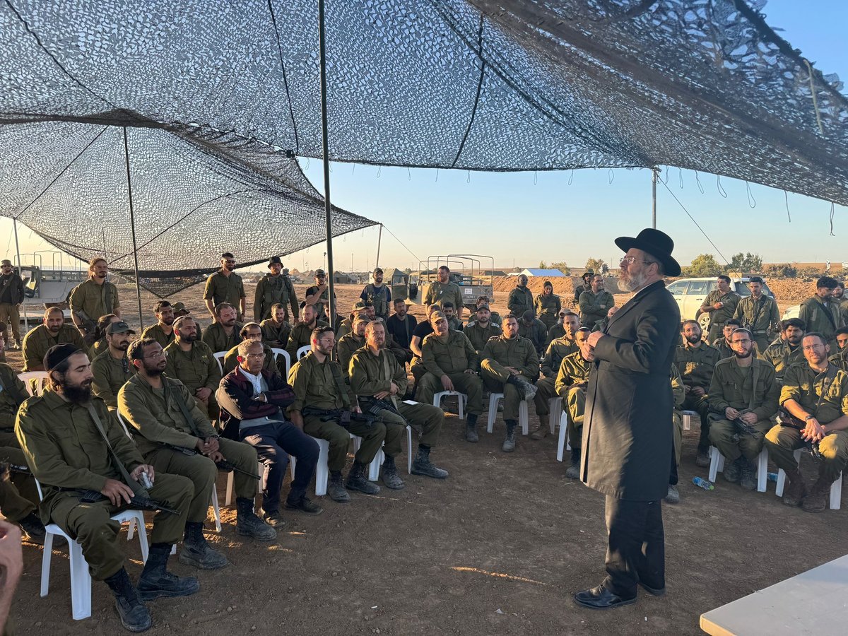 הרב הראשי חיזק את גדודי התותחנים המוצבים בגבול עזה