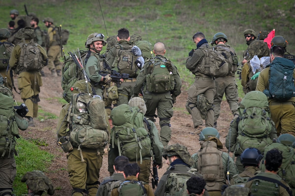 חיילי מילואים מחטיבת הנח"ל בתרגיל צבאי ברמת הגולן