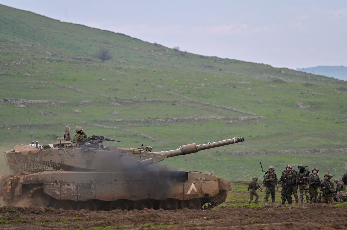 חיילי מילואים מחטיבת הנח"ל בתרגיל צבאי ברמת הגולן