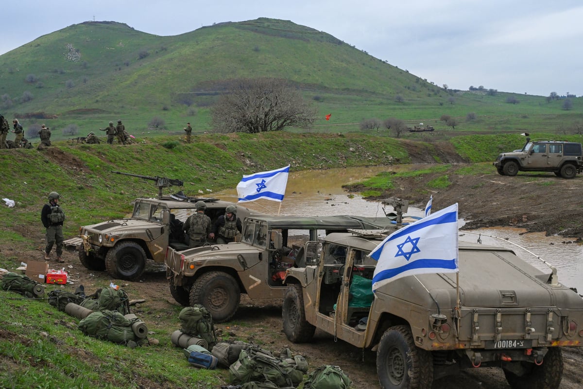 חיילי מילואים מחטיבת הנח"ל בתרגיל צבאי ברמת הגולן