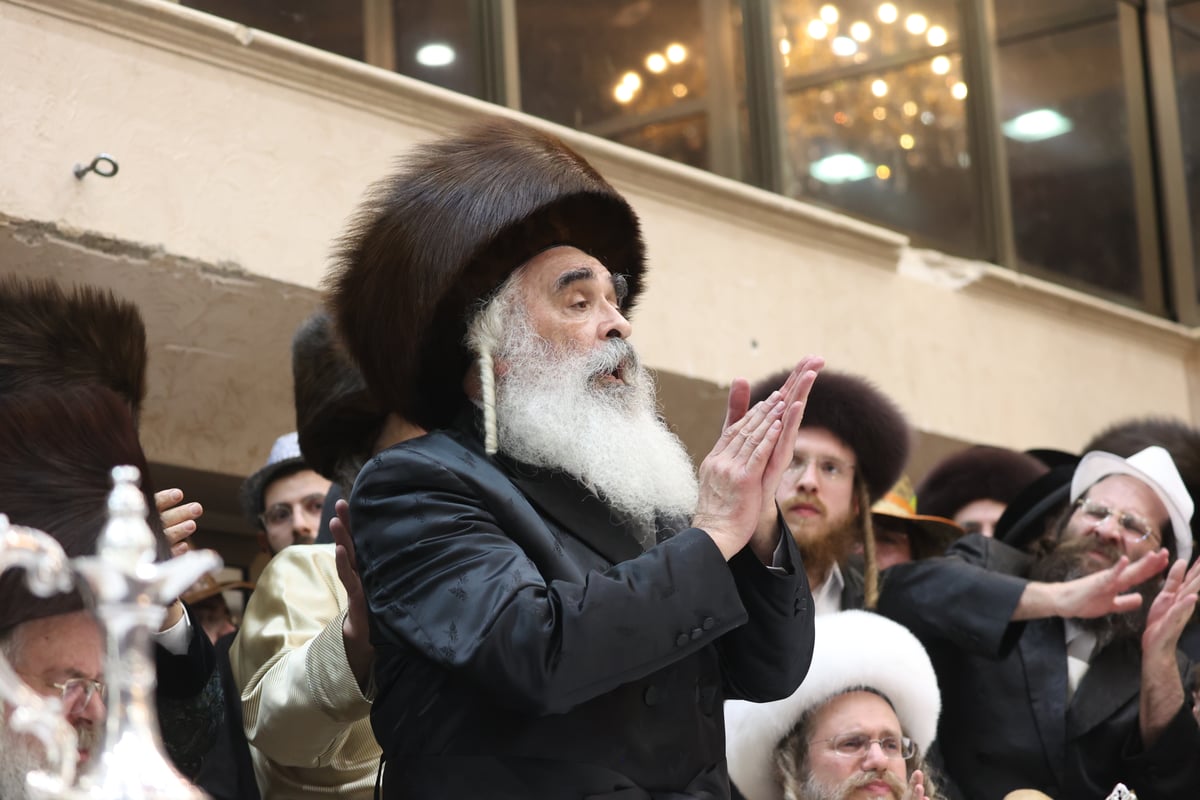 משתה היין בטיש הפורים בחצה"ק דושינסקיא