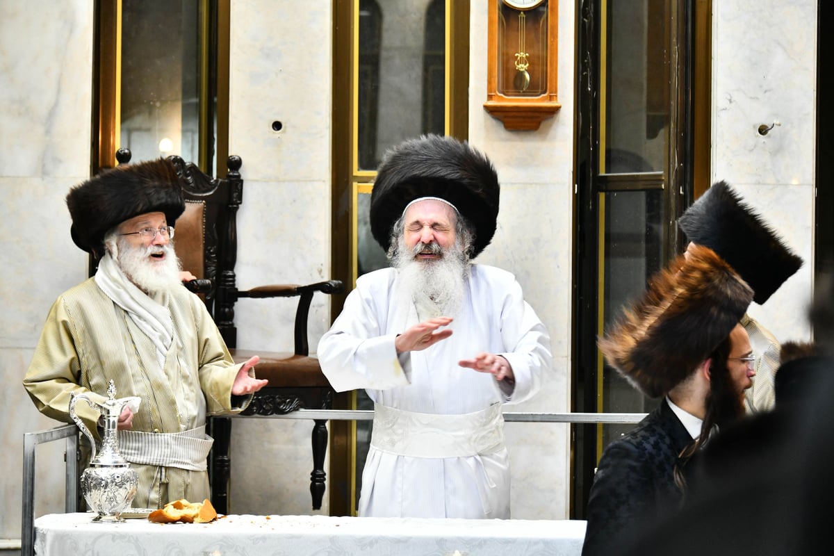 טיש פורים בחצה"ק שומרי אמונים ירושלים