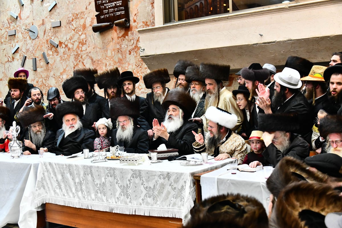 משתה היין וטיש הפורים בחצה"ק דושינסקיא