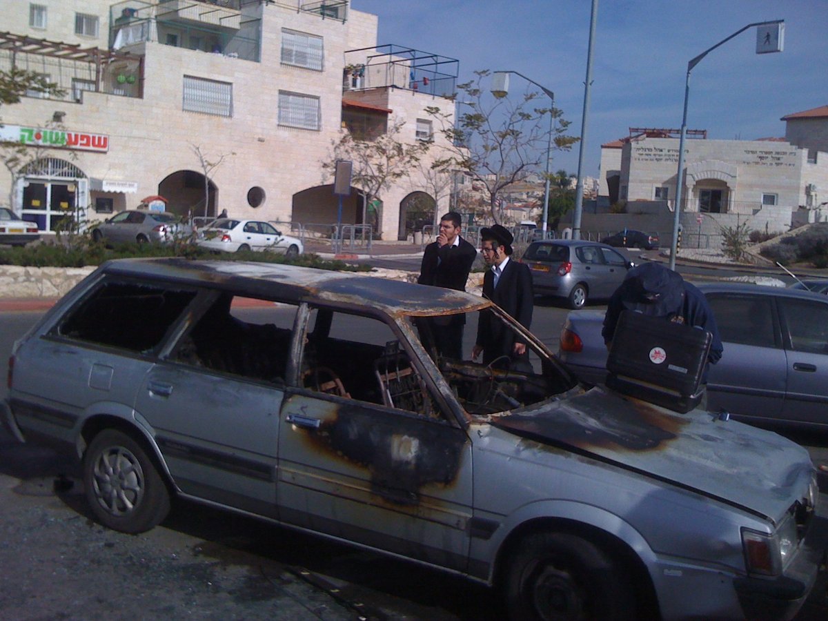 תגובה למעצר השבבניקים: הצתת רכב