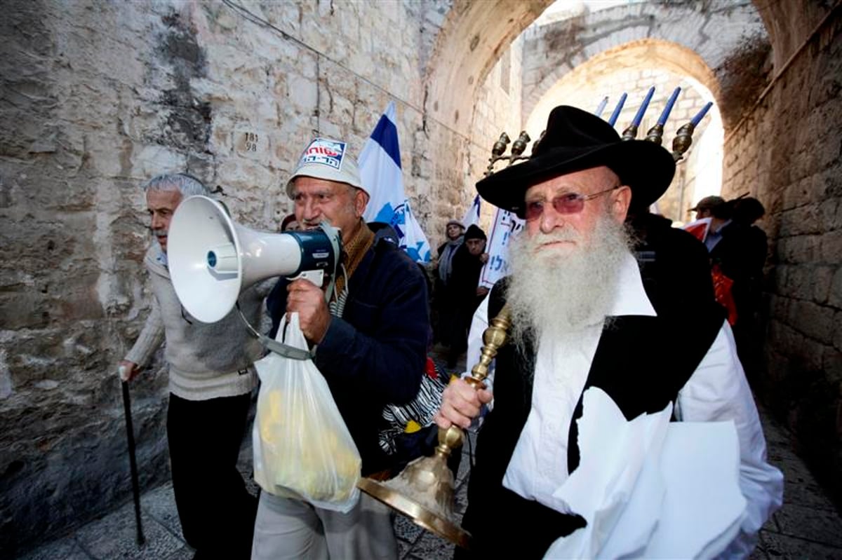 קבוצת תמהונים הפגינה: "לשחרר את הר-הבית"