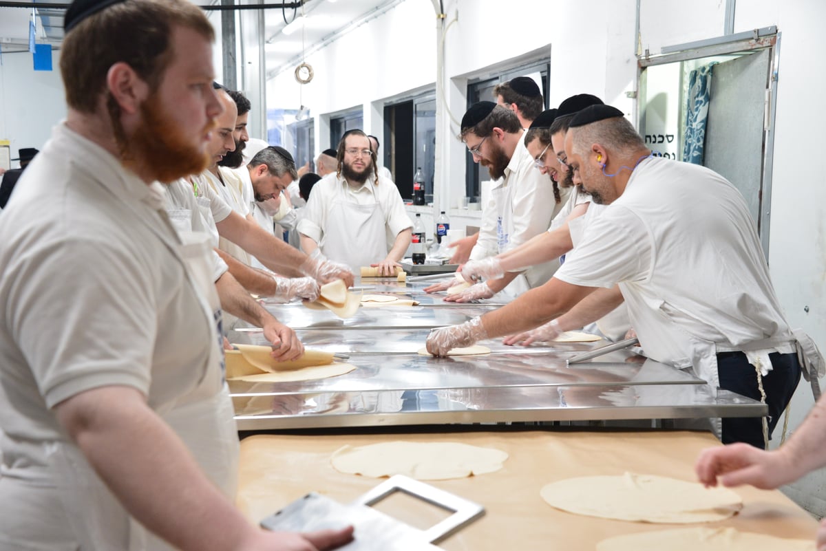 האדמו"ר משומרי אמונים אשדוד באפיית מצות