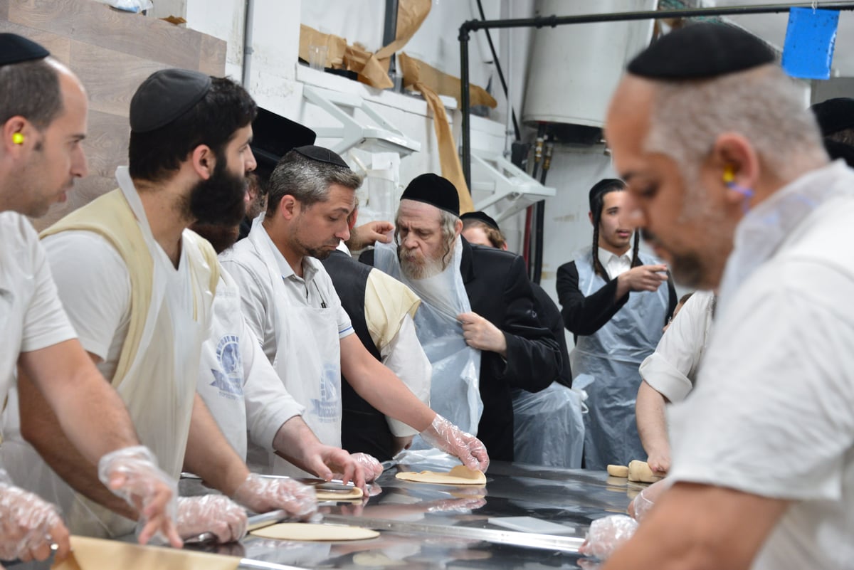 האדמו"ר משומרי אמונים אשדוד באפיית מצות