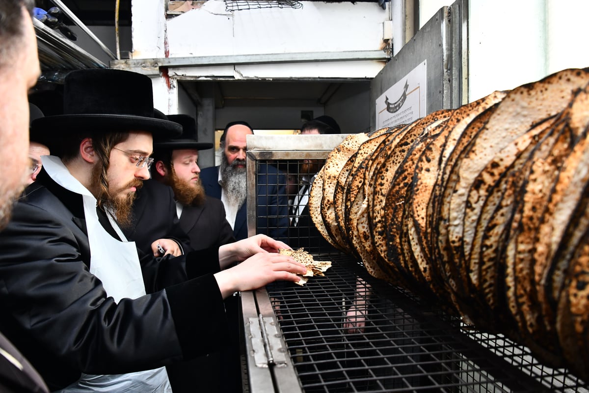 האדמו"ר מסאדיגורה באפיית המצות 