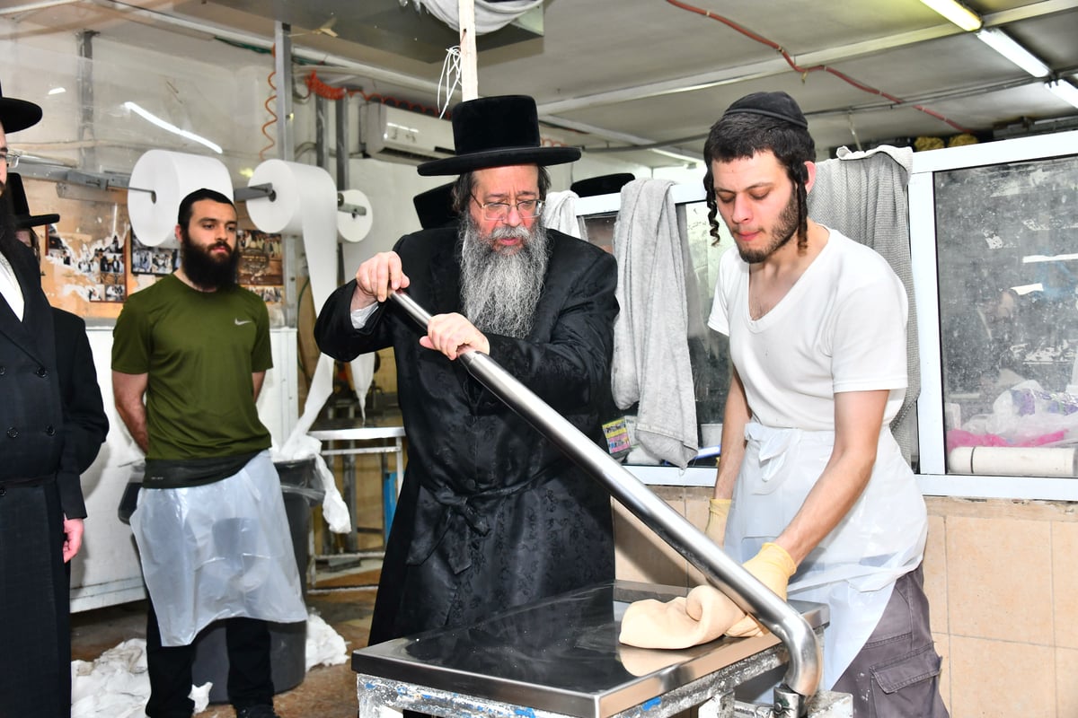 האדמו"ר משבט הלוי באפיית מצות 