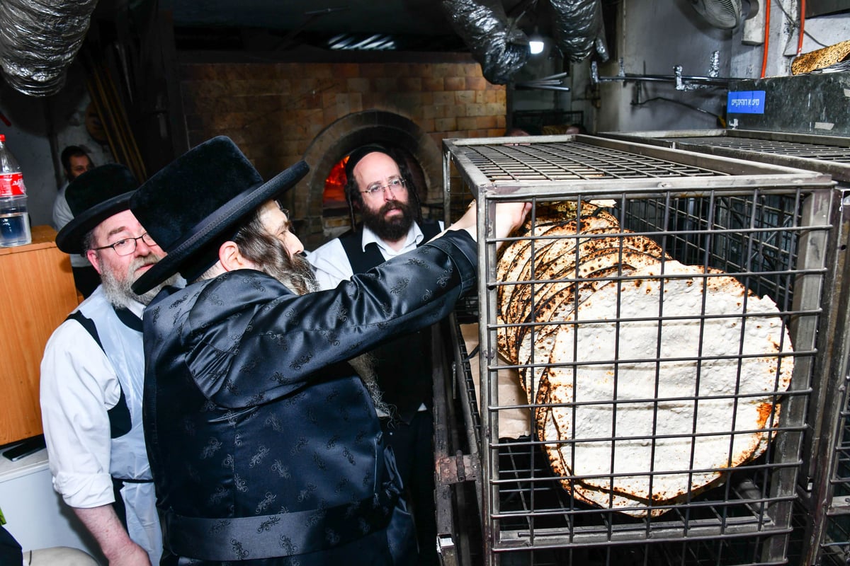 האדמו"ר מזוטשקא באפיית המצות