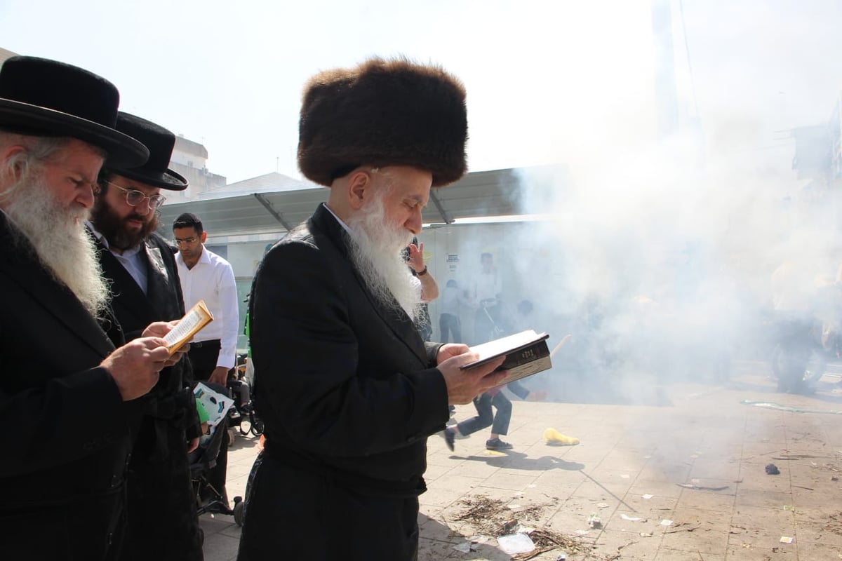 האדמו"ר מבוטשאן בשריפת חמץ