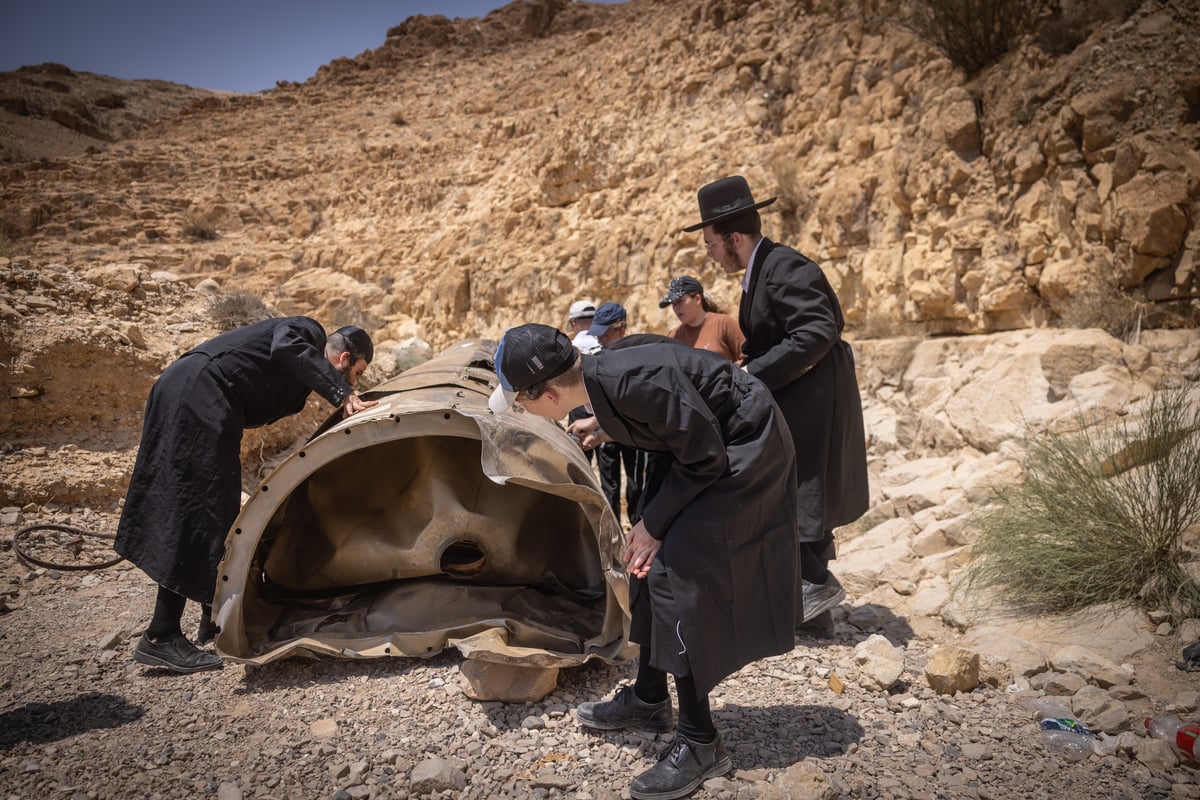 שרידי הטיל האיראני ליד ערד