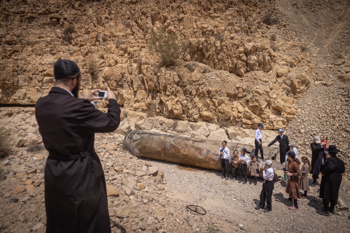 שרידי הטיל האיראני ליד ערד