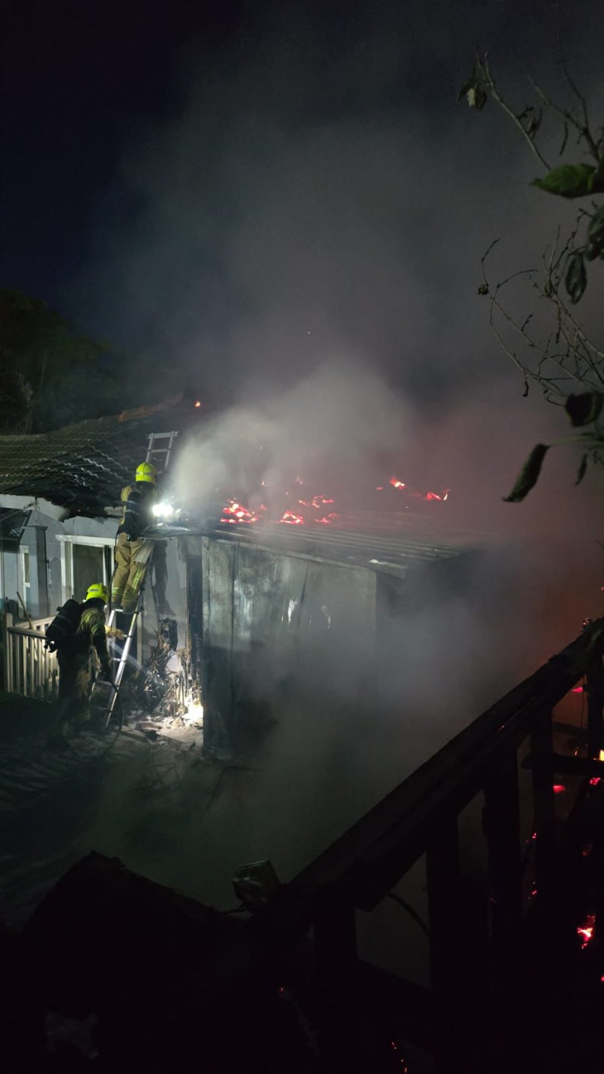 שריפה פרצה הלילה במתחם צימרים במושב כחל