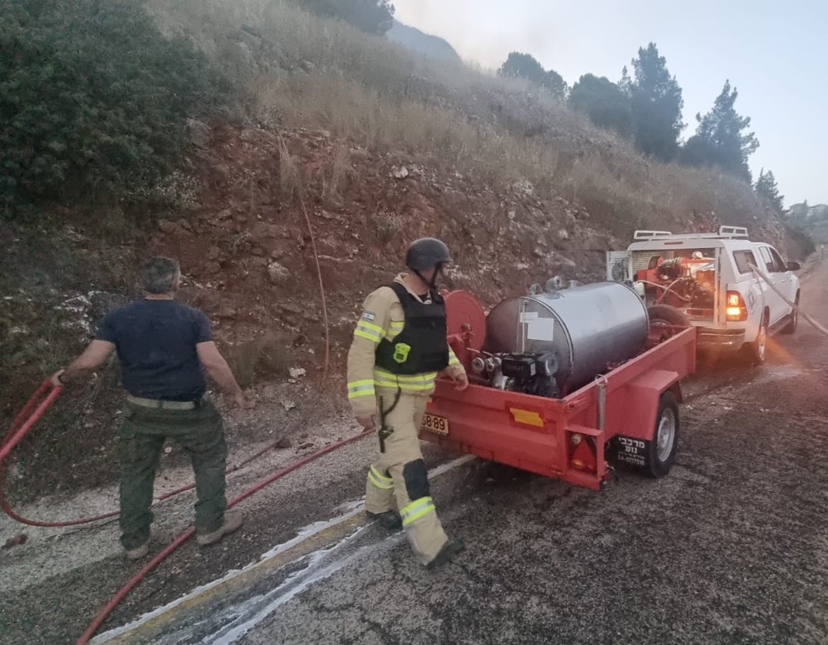 שריפה גדולה פרצה במרחב מטולה כתוצאה מירי מלבנון