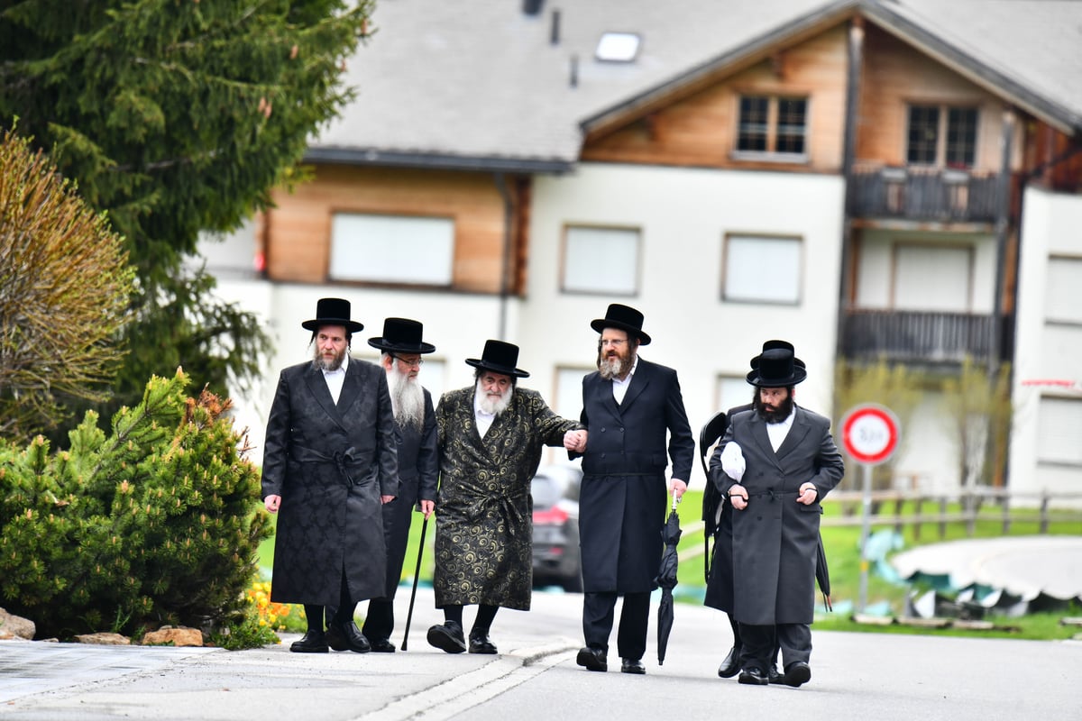 האדמו"ר מויז'ניץ בנאות דשא בשווייץ