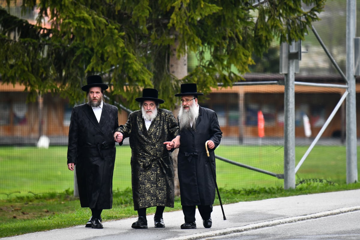 האדמו"ר מויז'ניץ בנאות דשא בשווייץ