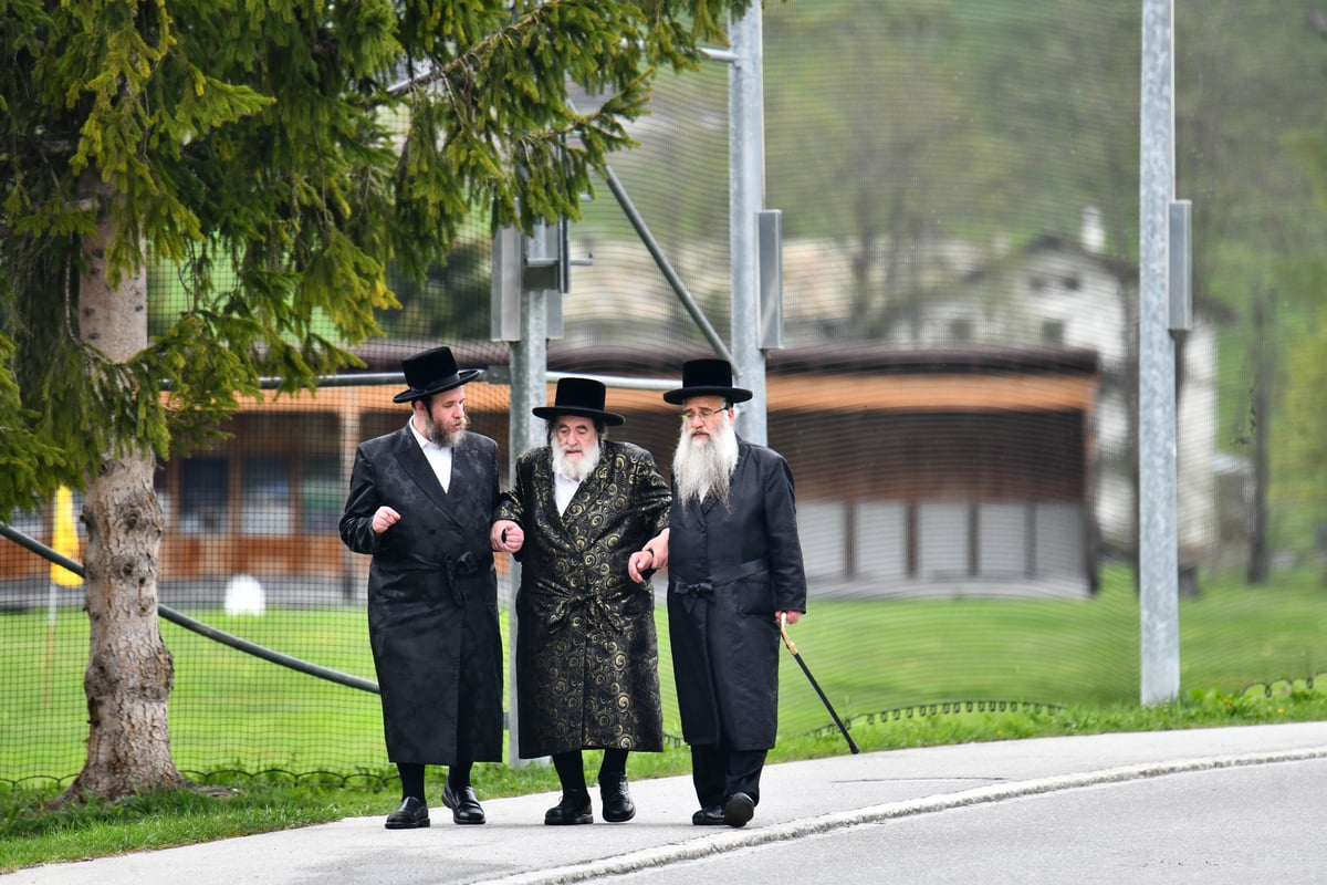 האדמו"ר מויז'ניץ בנאות דשא בשווייץ