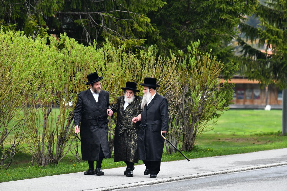 האדמו"ר מויז'ניץ בנאות דשא בשווייץ