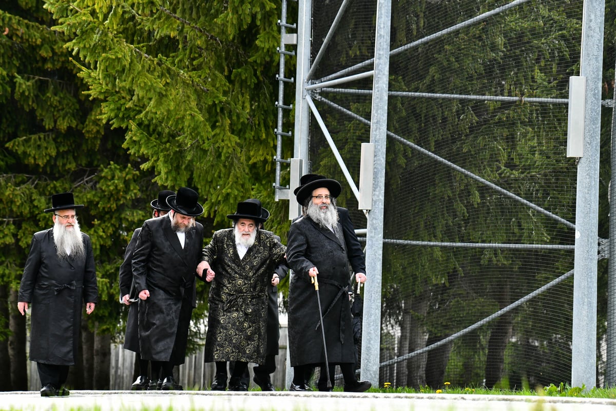 האדמו"ר מויז'ניץ בנאות דשא בשווייץ