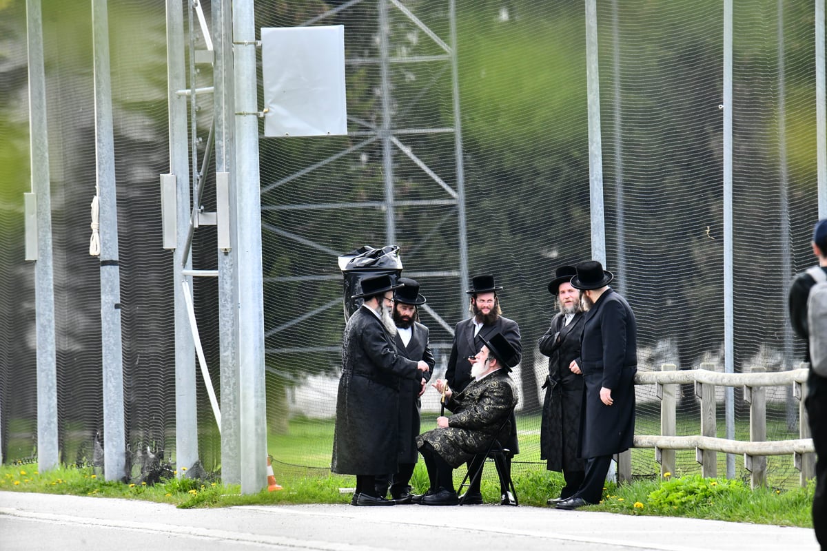 האדמו"ר מויז'ניץ בנאות דשא בשווייץ